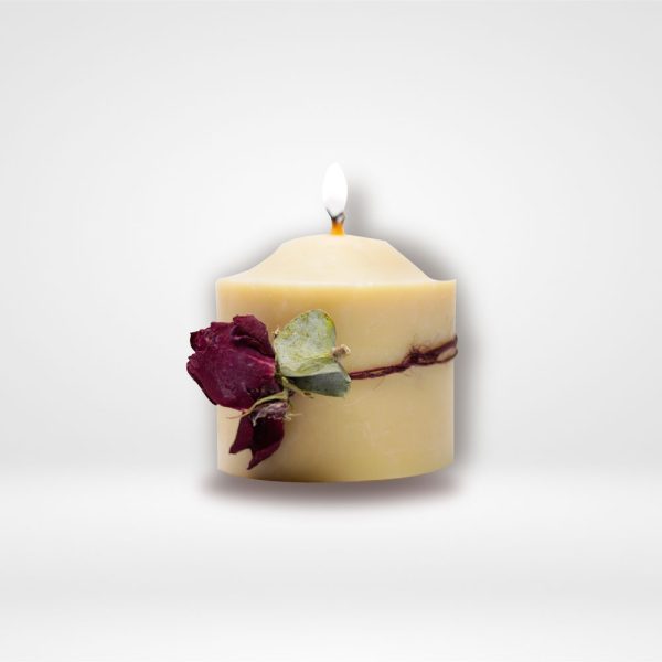vela aromatizante de cera de abejas